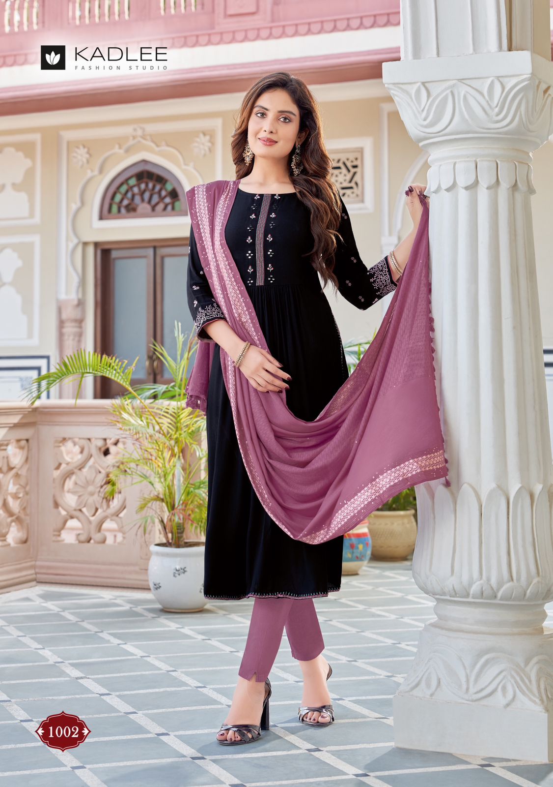 Feeza By Kadlee Rayon Naira Cut Kurti With Bottom Dupatta Wholesale Shop In Surat